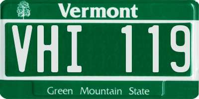VT license plate VHI119