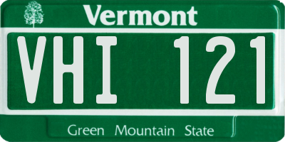VT license plate VHI121