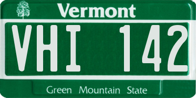 VT license plate VHI142