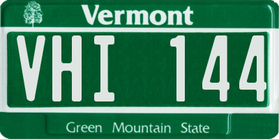 VT license plate VHI144