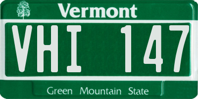 VT license plate VHI147