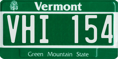 VT license plate VHI154