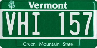VT license plate VHI157