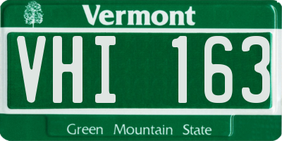 VT license plate VHI163