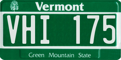VT license plate VHI175