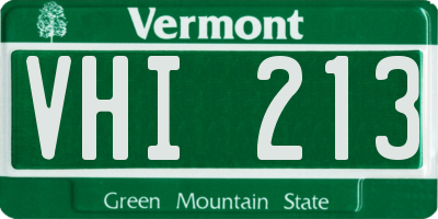 VT license plate VHI213