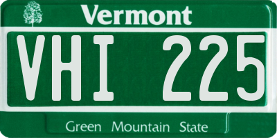 VT license plate VHI225