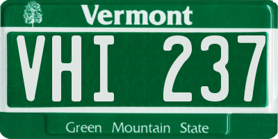 VT license plate VHI237