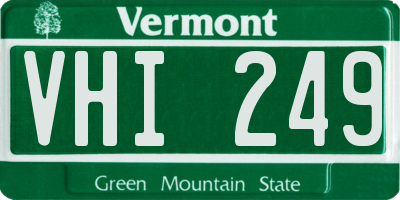 VT license plate VHI249