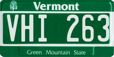 VT license plate VHI263