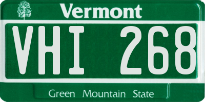 VT license plate VHI268