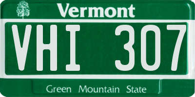 VT license plate VHI307