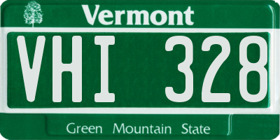 VT license plate VHI328