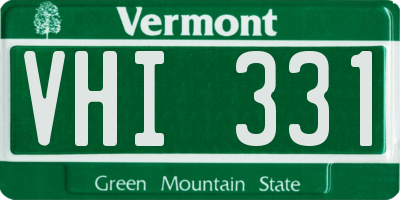 VT license plate VHI331