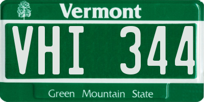 VT license plate VHI344