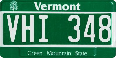 VT license plate VHI348