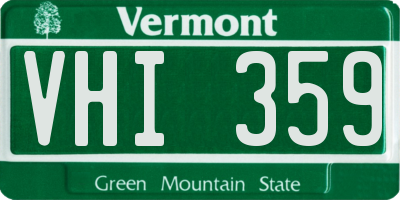 VT license plate VHI359
