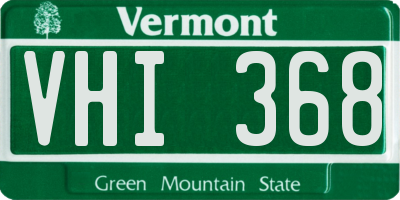 VT license plate VHI368