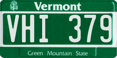 VT license plate VHI379