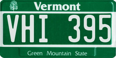 VT license plate VHI395