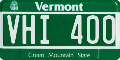 VT license plate VHI400