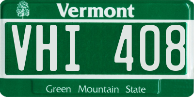 VT license plate VHI408