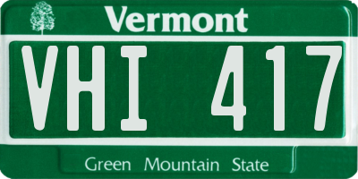 VT license plate VHI417