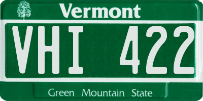 VT license plate VHI422