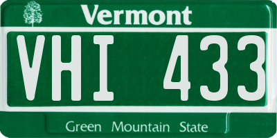 VT license plate VHI433
