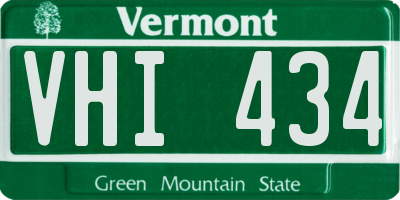 VT license plate VHI434