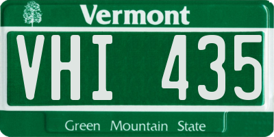 VT license plate VHI435