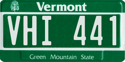 VT license plate VHI441