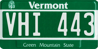 VT license plate VHI443
