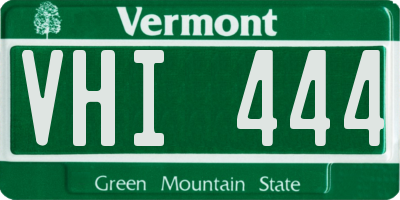 VT license plate VHI444