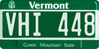VT license plate VHI448