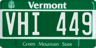 VT license plate VHI449