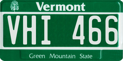 VT license plate VHI466