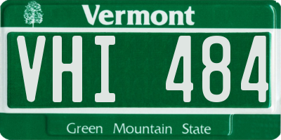 VT license plate VHI484