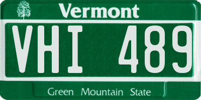 VT license plate VHI489