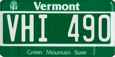 VT license plate VHI490