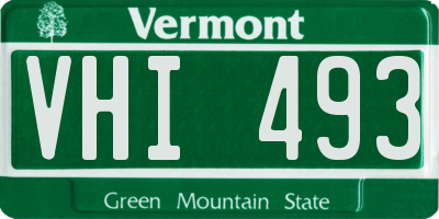 VT license plate VHI493