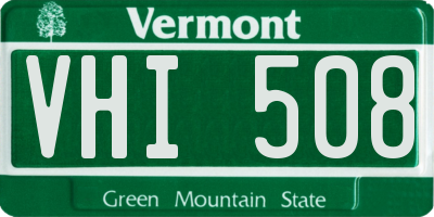 VT license plate VHI508
