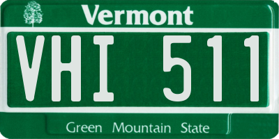VT license plate VHI511