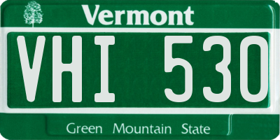VT license plate VHI530