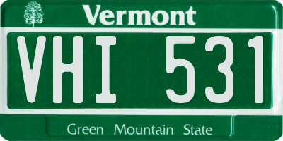 VT license plate VHI531