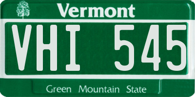 VT license plate VHI545