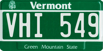 VT license plate VHI549