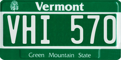 VT license plate VHI570