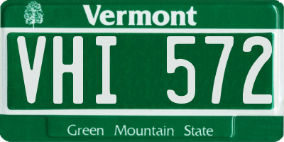 VT license plate VHI572