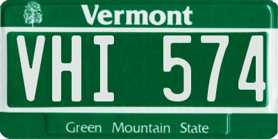 VT license plate VHI574